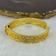 Natural Butterscotch Yellow Amber Beads in Gold Color Bracelet 27.79g 11.3 by 9.5 by 4.0mm - Huangs Jadeite and Jewelry Pte Ltd