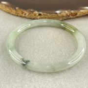 Type A Blueish Green with Brownish Piao Hua Jadeite Bangle Internal Diameter 56.1mm 23.86g 6.7 by 6.9m (Slight Internal Lines) - Huangs Jadeite and Jewelry Pte Ltd