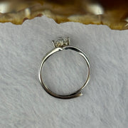 Cubic Zirconia in S925 Sliver Ring (Adjustable Size) 1.67g 4.8 by 2.8mm - Huangs Jadeite and Jewelry Pte Ltd