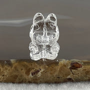 Natural Clear Quartz Labubu Charm Display 3.75g 19.2 by 12.8 by 11.3mm - Huangs Jadeite and Jewelry Pte Ltd