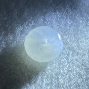 Type A Semi Icy Faint Lavender To White With Wuji Grey Spots Jadeite Ping An Kou Donut Pendant 2.90g 14.4 by 6.9mm - Huangs Jadeite and Jewelry Pte Ltd