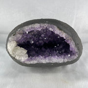 Natural Amethyst Cave with Wooden Stand 4,155.5g 190.0 by 160.0 by 195.0mm - Huangs Jadeite and Jewelry Pte Ltd