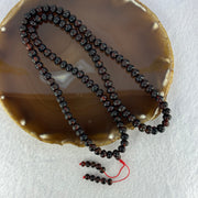 Natural Red Black Flower Amber Beads Necklace 天然琥珀项链 21.83g 62cm 7.5 by 6.0mm 1 Beads 7.4mm 108 Beads - Huangs Jadeite and Jewelry Pte Ltd