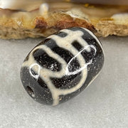 Natural Powerful Tibetan Old Oily Agate Double Nectar Vessel Dzi Bead Heavenly Master (Tian Zhu) 花蜜容器眼天珠 4.75g 17.8 by 13.3mm - Huangs Jadeite and Jewelry Pte Ltd
