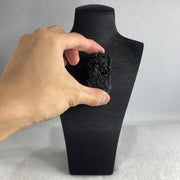 Certified Natural Type A Black Omphacite Jadeite Pixiu pair Pendant Each About 70.55g 52.7 by 29.3 by 22.6mm And 64.17g 49.0 by 27.6 by 23.0mm - Huangs Jadeite and Jewelry Pte Ltd