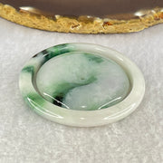 Type A Green Lavender with Green Piao Hua Baby Jadeite Bangle Inner Diameter 45.8mm and Ping An Kou Donut Set 44.52g 6.5 by 6.0mm 42.6 by 8.1mm - Huangs Jadeite and Jewelry Pte Ltd