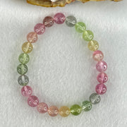 Good Grade Natural Elbaite Tourmaline Beads Bracelet 16.74g 15cm 7.8mm 24 Beads - Huangs Jadeite and Jewelry Pte Ltd