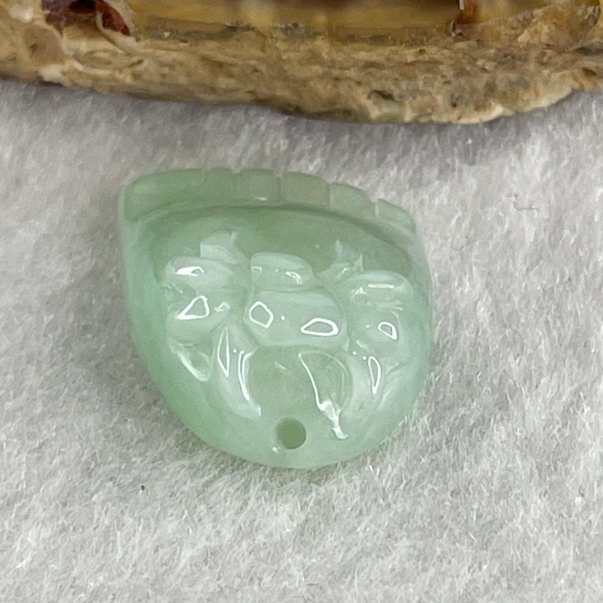 Natural Type A Green Jadeite Spider on Foot Charm Pendant 3.47g 19.2 by 14.0 by 9.0mm - Huangs Jadeite and Jewelry Pte Ltd
