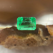 Natural Colombia Vivid Green Emerald (Beryl) Cut-Cornered Rectangular Step cut 0.49ct 5.6 by 3.9 by 3.0mm - Huangs Jadeite and Jewelry Pte Ltd