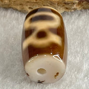 Natural Powerful Tibetan Old Oily Agate Double Cai Shen Dzi Bead Heavenly Master (Tian Zhu) 双财神长天珠 4.85g 19.9 by 11.8mm - Huangs Jadeite and Jewelry Pte Ltd