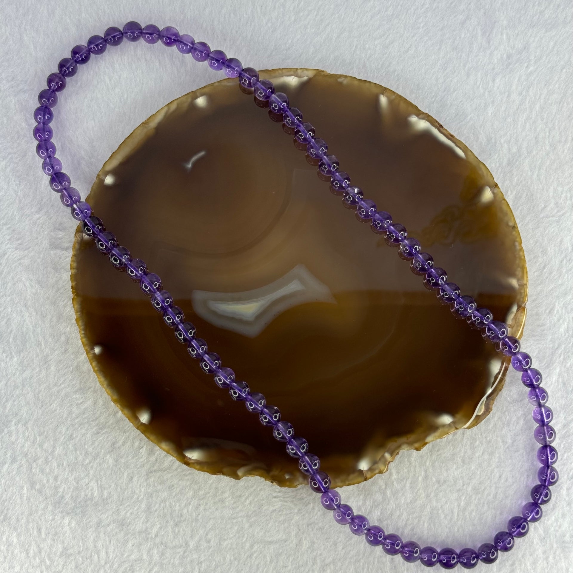 Good Grade Natural Amethyst Necklace 39.96g 52cm 7.5mm 79 Beads - Huangs Jadeite and Jewelry Pte Ltd
