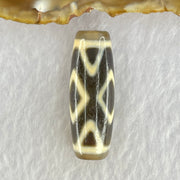 Natural Powerful Tibetan Old Oily Agate 3-Eye Vajra Dzi Bead Heavenly Master (Tian Zhu) 三眼天珠 10.26g 37.8 by 13.2mm - Huangs Jadeite and Jewelry Pte Ltd