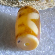 Natural Powerful Tibetan Old Oily Agate Patina Guiren Tairen Human Dzi Bead Totem Amulet Heavenly Master (Tian Zhu) 贵人天诛 4.85g 19.9 by 11.8mm - Huangs Jadeite and Jewelry Pte Ltd