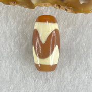 Natural Powerful Tibetan Old Oily Agate Tiger Tooth Daluo Dzi Bead Heavenly Master (Tian Zhu) 虎呀天诛 2.95g 20.0 by 10.1mm - Huangs Jadeite and Jewelry Pte Ltd