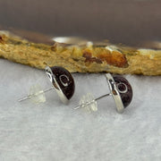 Good Grade Natural Super 7 S925 Silver Earrings 2.58g 10.7 by 7.8 by 5.0mm - Huangs Jadeite and Jewelry Pte Ltd