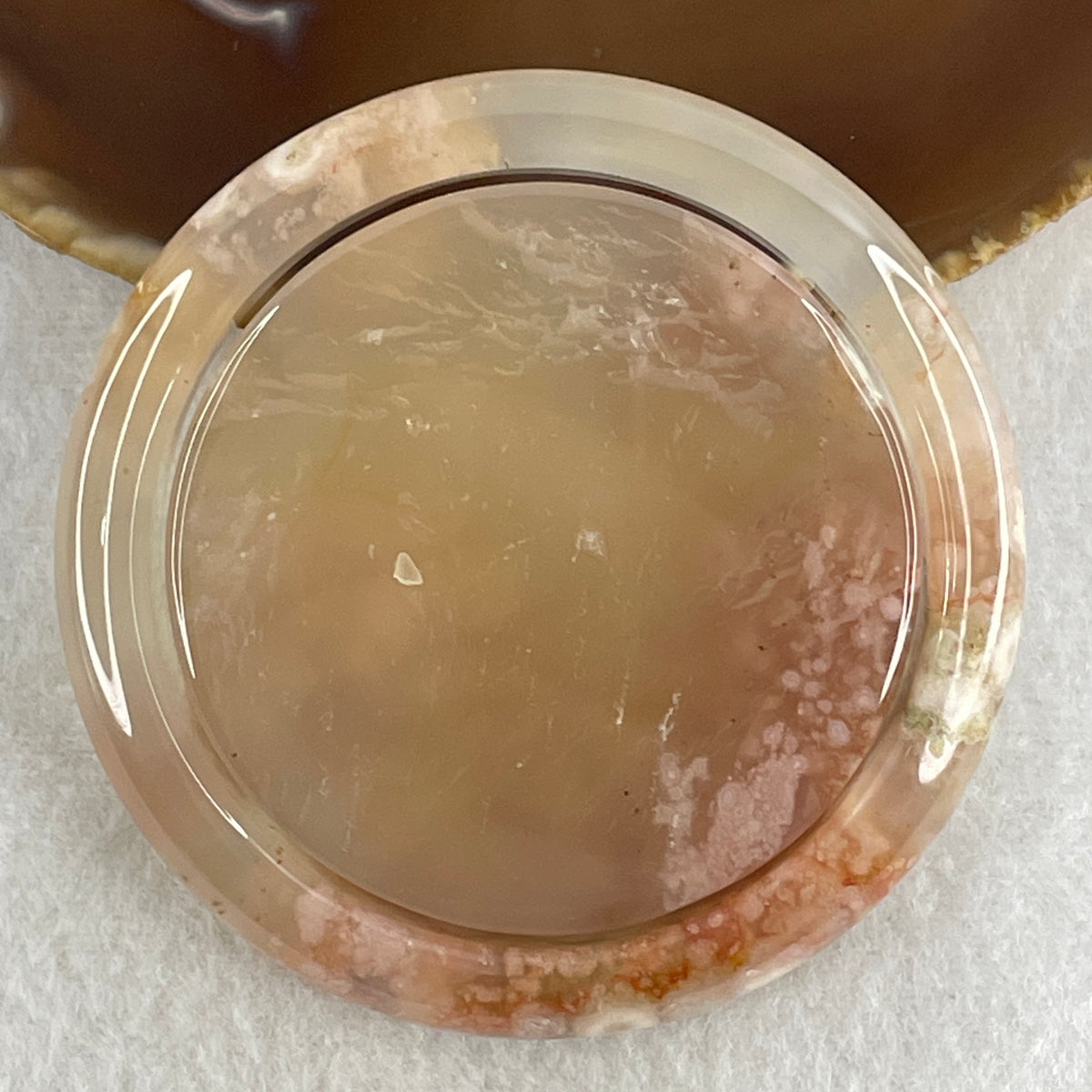 Natural Pink Flower Agate Bangle Set | (104.40g | 55.8mm ID | 10.8 x 7.4mm | Perfect | Blooming Self-Love & Emotional Renewal Anchor, Feng Shui Harmony & Stacking Peace Bangle Set) - Huangs Jadeite and Jewelry Pte Ltd