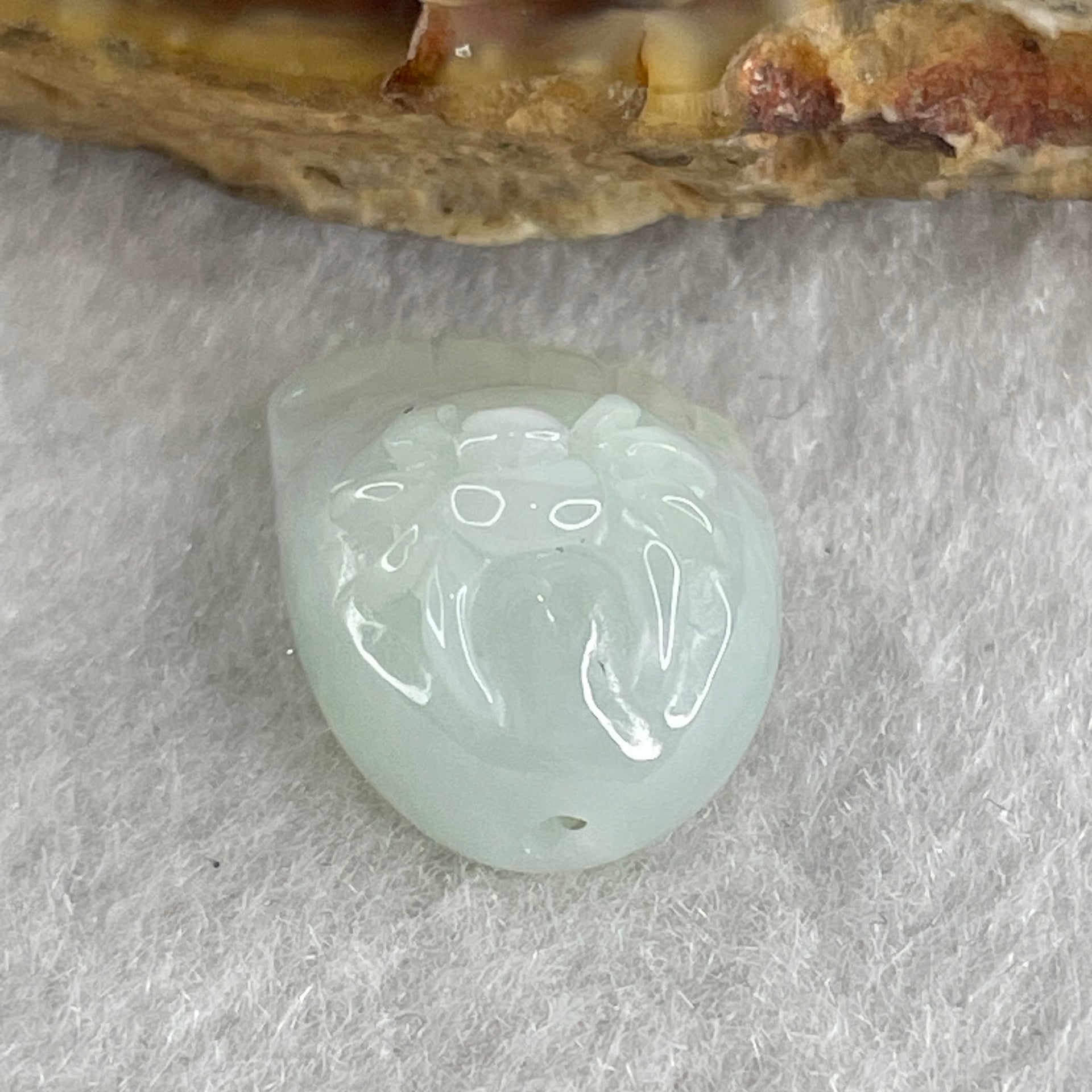 Natural Type A Sky Blue Jadeite Spider on Foot Charm Pendant 3.61g 18.1 by 13.0 by 10.6mm - Huangs Jadeite and Jewelry Pte Ltd