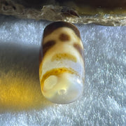 Natural Powerful Tibetan Old Oily Agate Double Cai Shen Dzi Bead Heavenly Master (Tian Zhu) 双财神长天珠 4.86g 20.1 by 11.8mm - Huangs Jadeite and Jewelry Pte Ltd