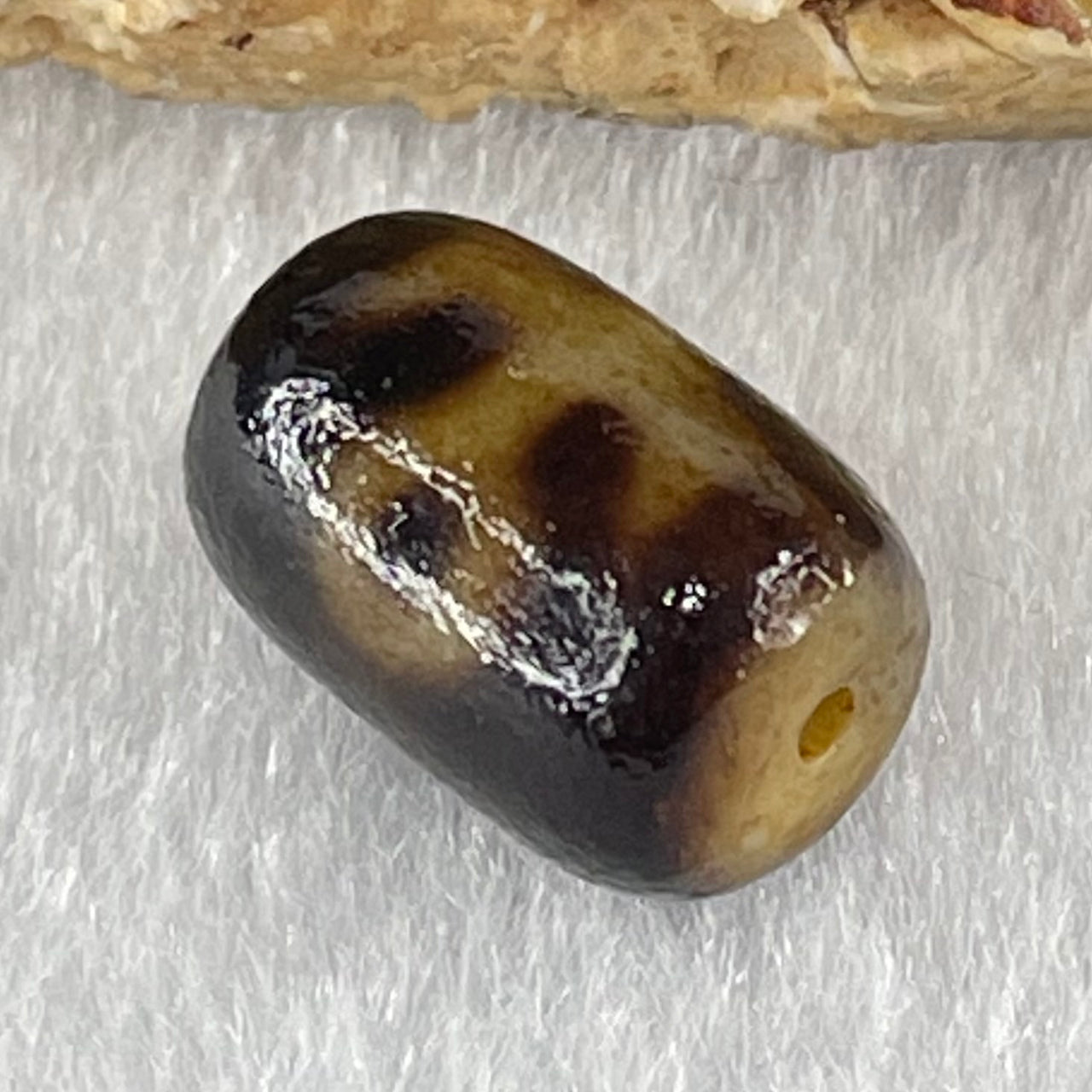 Natural Powerful Tibetan Old Oily Agate Patina Guiren Tairen Human Dzi Bead Totem Amulet Heavenly Master (Tian Zhu) 贵人天诛 1.64g 13.1 by 8.8mm - Huangs Jadeite and Jewelry Pte Ltd