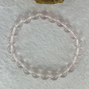 Natural Rose Quartz Beads Bracelet 天然玫瑰石英珠手链20.88g 16cm 8.9mm 22 Beads - Huangs Jadeite and Jewelry Pte Ltd