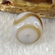 Natural Powerful Tibetan Old Oily Agate Tiger Tooth Daluo Dzi Bead Heavenly Master (Tian Zhu) 2.08g 9.8 by 11.4mm - Huangs Jadeite and Jewelry Pte Ltd