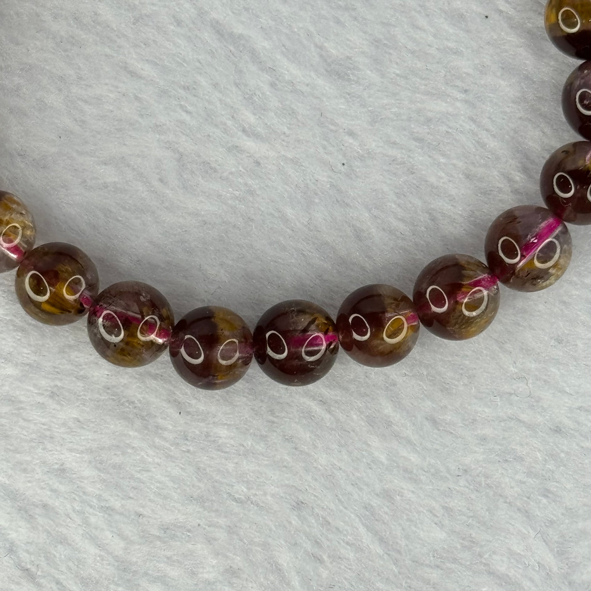 Very Good Grade Natural Auralite 23 Bracelet 天然激光23手链 15.46g 16cm 7.6mm 25 Beads - Huangs Jadeite and Jewelry Pte Ltd