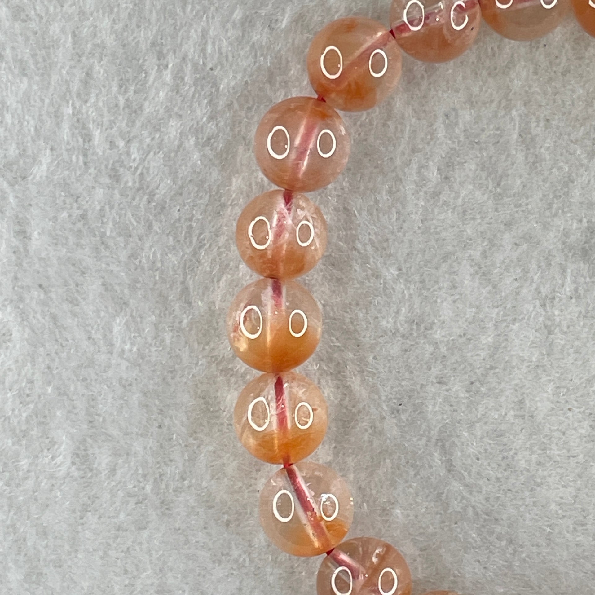 Natural Ferruginous Quartz Bracelet 17.08g 15cm 8.3mm 23 Beads - Huangs Jadeite and Jewelry Pte Ltd