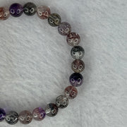 Very Good Grade Natural Transparent Bright Super 7 Beads Bracelet 非常好的等级天然透明深彩色超级七珠手链 10.84g 15cm 6.8mm 27 Beads - Huangs Jadeite and Jewelry Pte Ltd