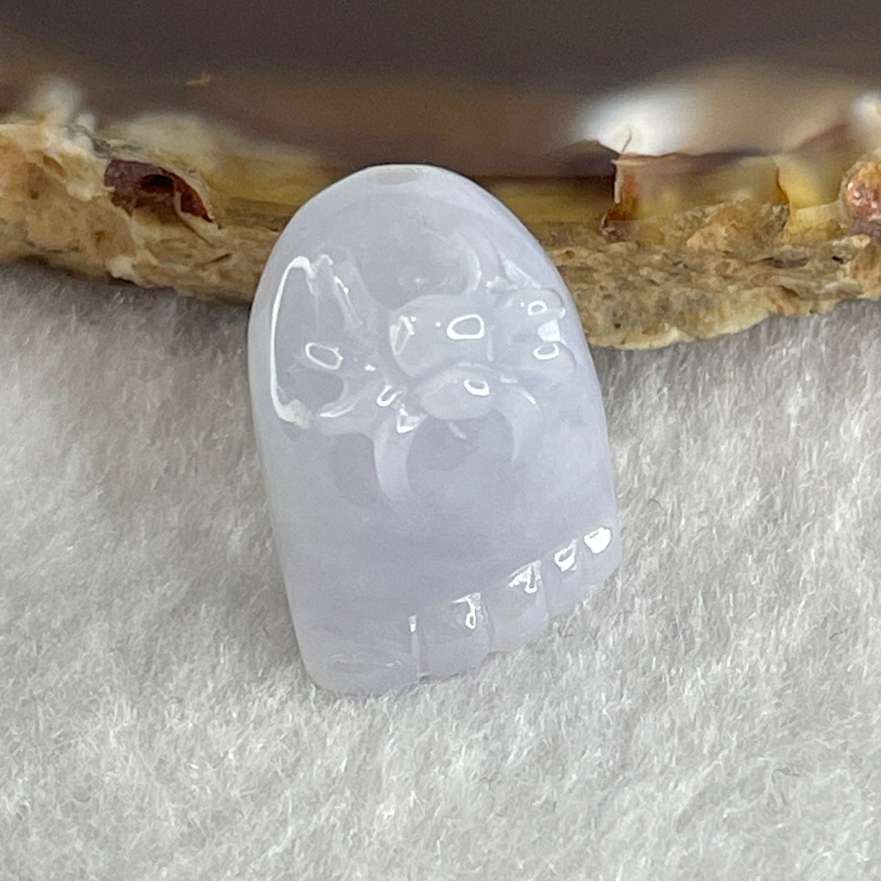 Natural Type A Lavender Jadeite Spider on Foot Charm Pendant 3.02g 18.4 by 12.5 by 8.9mm - Huangs Jadeite and Jewelry Pte Ltd