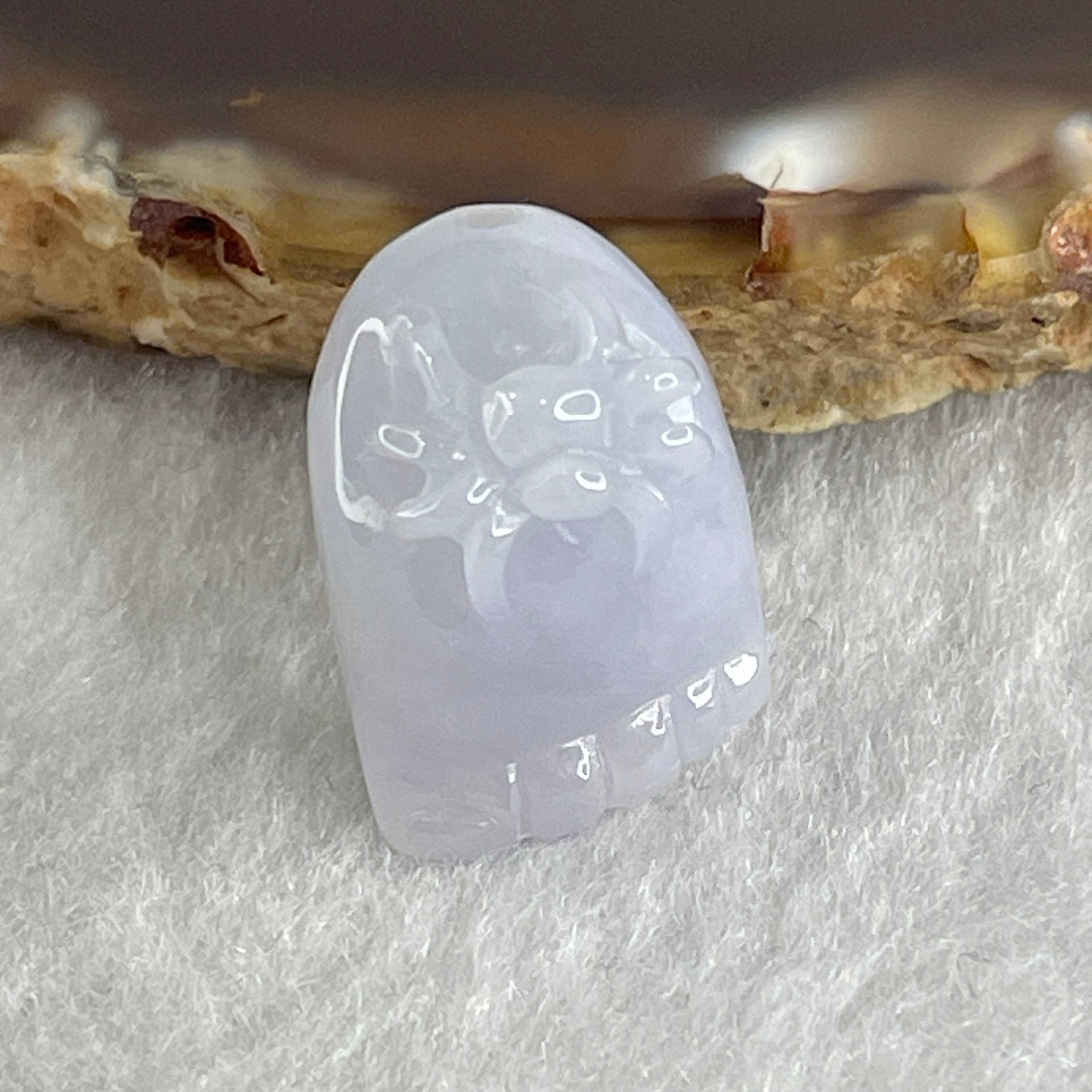 Natural Type A Lavender Jadeite Spider on Foot Charm Pendant 3.02g 18.4 by 12.5 by 8.9mm - Huangs Jadeite and Jewelry Pte Ltd