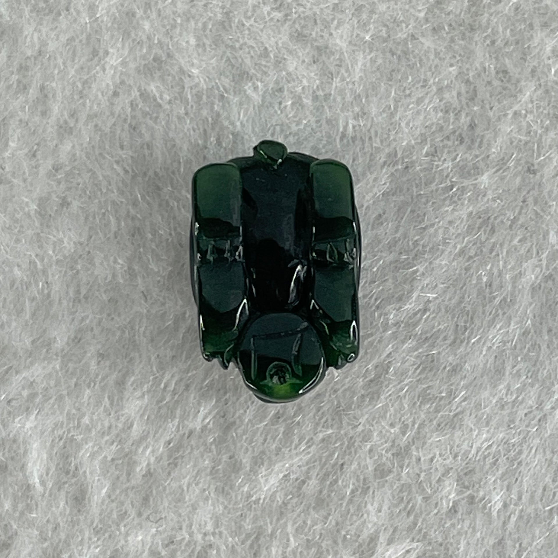 Good Grade Type A Translucent Black Jadeite Dragon Turtle Charm Pendant 0.72g 10.9 by 7.1 by 5.3mm - Huangs Jadeite and Jewelry Pte Ltd