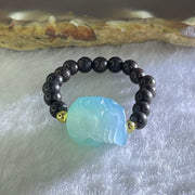 Natural Skull Agate Ring 3.20g 13.4 by 12.2 by 10.6mm, 4.3 by 16mm (Elastic) - Huangs Jadeite and Jewelry Pte Ltd