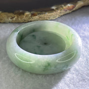 Type A Green Lavender with Green Piao Hua Jadeite Baby Bangle and Ping An Kou Donut Set 63.29g 13.7 by 7.7mm 35.5 by 11.0mm (Close to Perfect) - Huangs Jadeite and Jewelry Pte Ltd