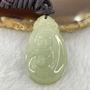 Type A  Green Jadeite Ruyi Pendent 12.13g 35.3 by 22.6 by 8.0mm - Huangs Jadeite and Jewelry Pte Ltd