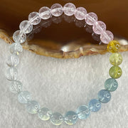 Very Very High Grade Transparent Natural Morganite Beryl Beads Bracelet 13.27g 15.5cm 7.3mm 26 Beads - Huangs Jadeite and Jewelry Pte Ltd