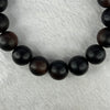 Rare Natural Lighting Strike Yabai Beads Bracelet 罕见天然雷击崖柏手链 12.34g 17.5cm 12.2mm 17 Beads - Huangs Jadeite and Jewelry Pte Ltd