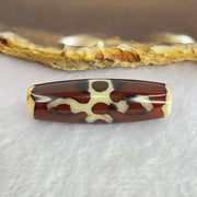 Natural Powerful Tibetan Old Oily Agate 5 Eyes Lightning Dzi Bead Heavenly Master (Tian Zhu) 五眼闪电天珠 8.68g 37.7 by 11.7mm - Huangs Jadeite and Jewelry Pte Ltd