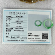 Type A Green with Spicy Green Piao Hua Jadeite Ring 3.49g 5.7 by 3.5 mm US 8.25 / HK 18 (Very Slight Internal Line) - Huangs Jadeite and Jewelry Pte Ltd
