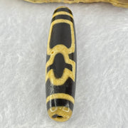 Natural Powerful Tibetan Old Oily Agate Cai Shen with Moon Sun Star Dzi Bead Heavenly Master (Tian Zhu) 财神长天珠 16.46g 57.9 by 13.5mm - Huangs Jadeite and Jewelry Pte Ltd