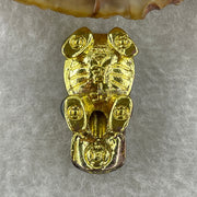 Gold Plated Long Gui Dragon Tortoise Charm 9.53g 25.8 by 13.3 by 13.9mm - Huangs Jadeite and Jewelry Pte Ltd