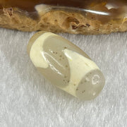Natural Powerful Tibetan Old Oily Agate Tiger Tooth Daluo Dzi Bead Heavenly Master (Tian Zhu) 虎呀天诛 3.00g 20.3 by 10.2mm - Huangs Jadeite and Jewelry Pte Ltd