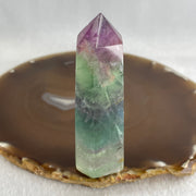 Natural Green and Purple Fluorite Quartz Tower Display 86.18g 81.2 by b27.3. by 22.1mm - Huangs Jadeite and Jewelry Pte Ltd