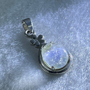 Good Grade Rare Natural Blue Dumortierite Rutilated Quartz in S925 Pendant 2.65g 10.9 by 8.8 by 6.5mm - Huangs Jadeite and Jewelry Pte Ltd