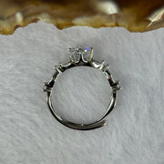 Cubic Zirconia in S925 Sliver Ring (Adjustable Size) 1.74g 6.5 by 4.5mm - Huangs Jadeite and Jewelry Pte Ltd