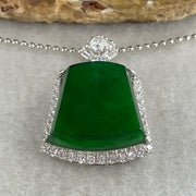 Natural Type A Omphacite Green Jadeite Wushipai Necklace in S925 Silver | (5.88g | 44cm S925 | 18.0 x 16.0 x 3.5mm | Unobstructed Peace & Supreme Protection Anchor, Feng Shui Prosperity & Executive Calm Necklace) - Huangs Jadeite and Jewelry Pte Ltd