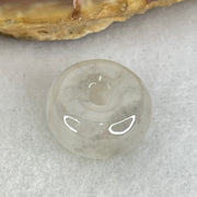 Type A Semi Icy Light Lavender With Wuji Grey Spots Jadeite Ping An Kou Charm/Pendant 2.03g 12.4 by 6.4mm - Huangs Jadeite and Jewelry Pte Ltd
