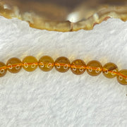 Natural Gold Yellow Amber Elastic Necklace 天然黄琥珀项链 9.24g 32cm 6.7mm 59 Beads - Huangs Jadeite and Jewelry Pte Ltd