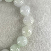 Type A Light Green Jadeite Beads Bracelet 46.38g 15cm 12.2mm 16 Beads - Huangs Jadeite and Jewelry Pte Ltd