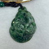 Type A Old Mine Green Piao Hua Jadeite Bat Pendent 28.33g 41.9 by 29.4 by 17.6mm - Huangs Jadeite and Jewelry Pte Ltd