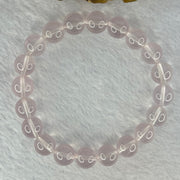 Natural Rose Quartz Beads Bracelet 天然玫瑰石英珠手链 29.34g 17.5cm 10.3mm 20 Beads - Huangs Jadeite and Jewelry Pte Ltd